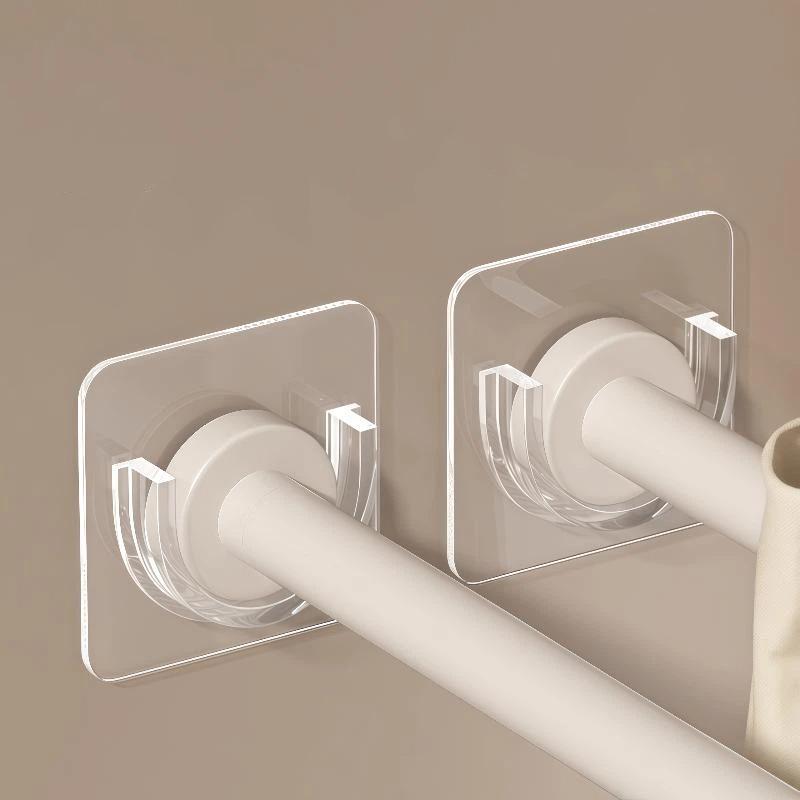 Fishing Rod Holder - No Drill Transparent Self Adhesive Curtain