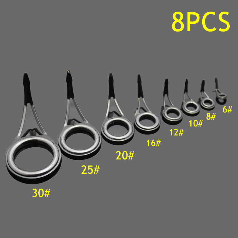 8pcs Fishing Rod Guide Rings A - огляд і ціна Fishing Rod Building Kit