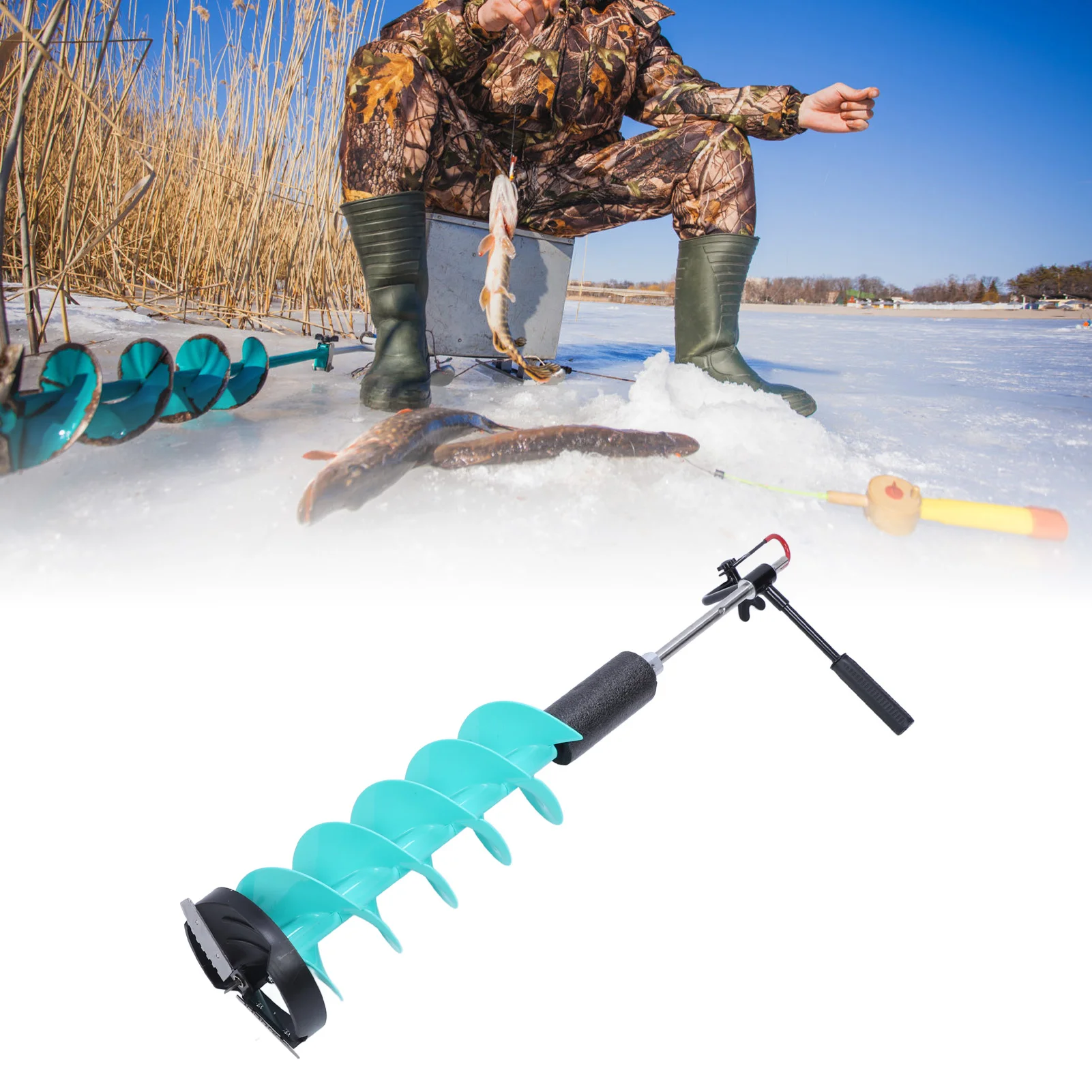 Electric Ice Auger Kit, 8in Ic - огляд і ціна Fishing Rod Ice