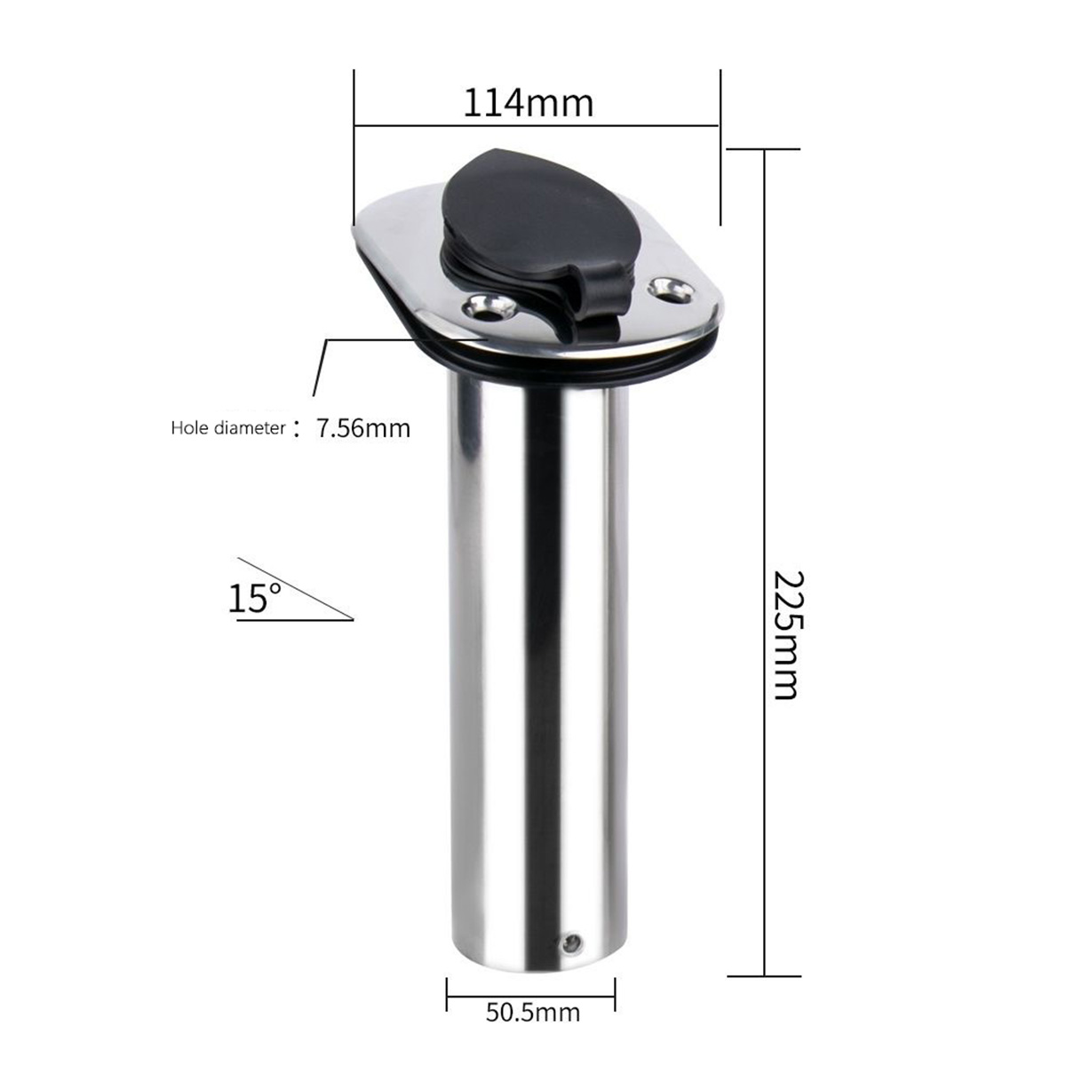 Stainless Steel Fixed-Angle (1 - огляд і ціна Fishing Rod Holder