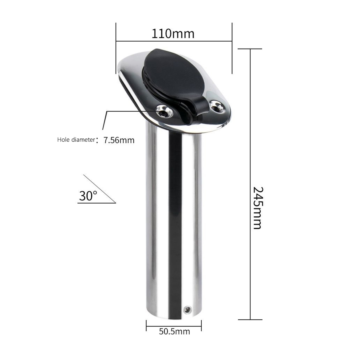 Stainless Steel Fixed-Angle (1 - огляд і ціна Fishing Rod Holder