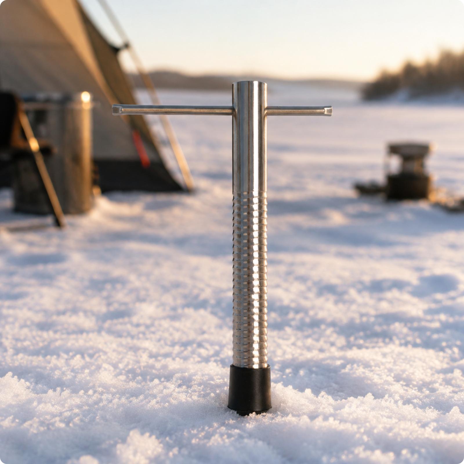 Compact Steel Ice Auger Drill  - огляд і ціна Fishing Rod Ice