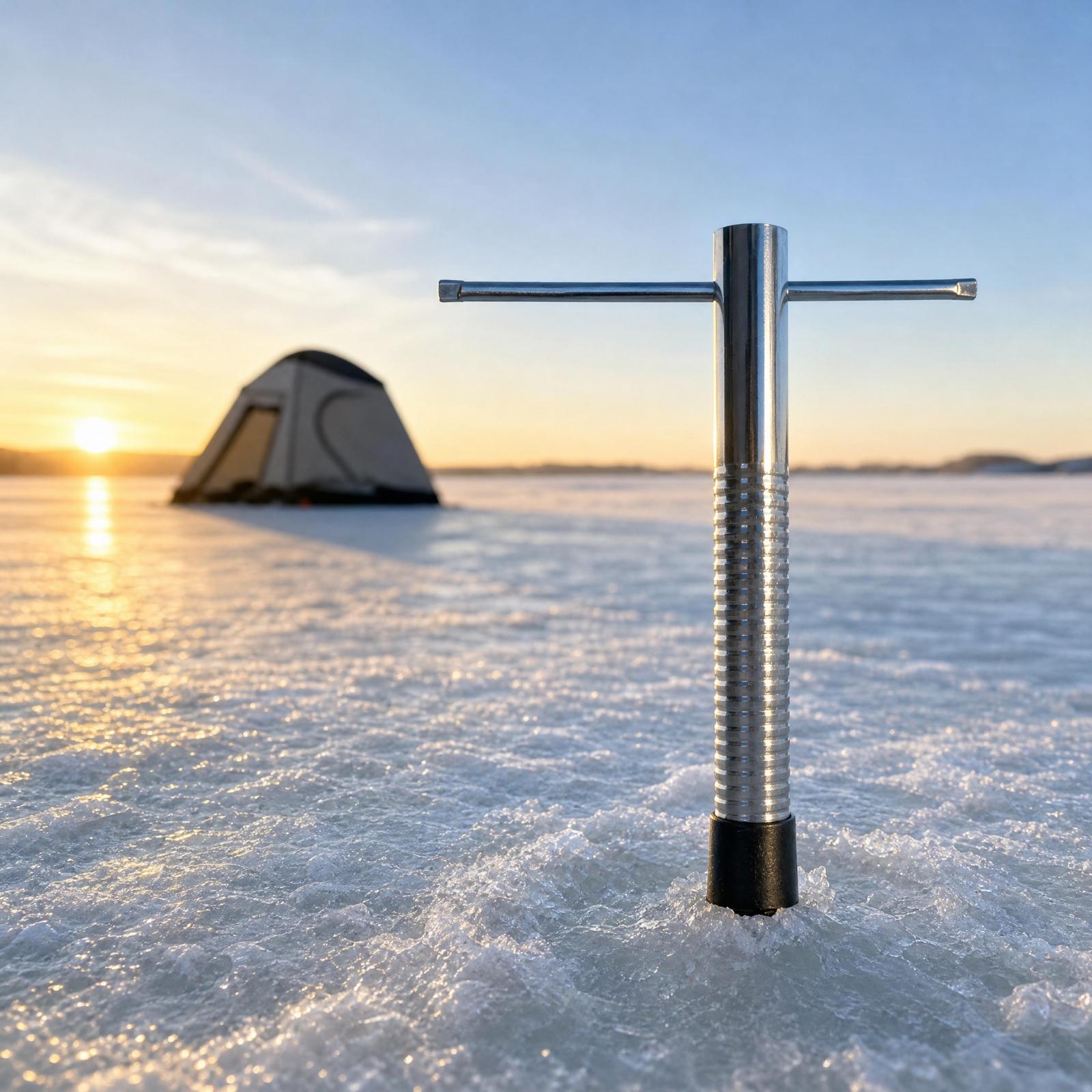 Compact Steel Ice Auger Drill  - огляд і ціна Fishing Rod Ice